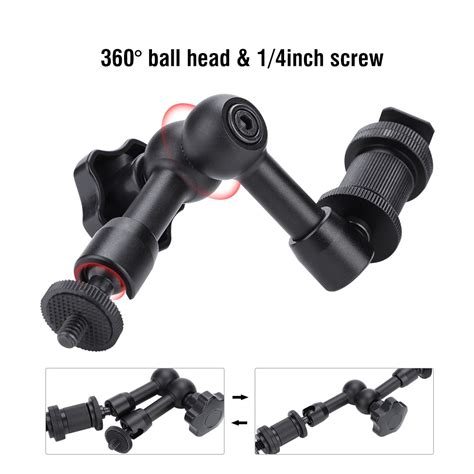 Nice Photo Articulating Adjustable Friction Magic Arm For Hot Shoe Mount Work With Cameras