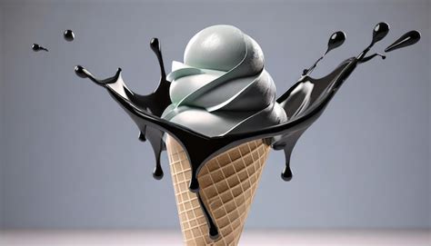 premium ai image green ice cream   grey background