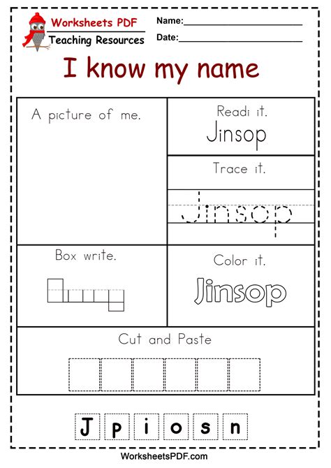 name trace printable 5