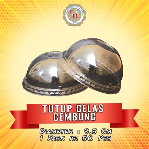 Jual Tutup Gelas Plastik Lid Cup Dome Cembung PET Bahan Ramah