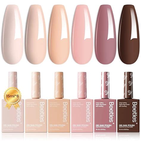 Amazon Beetles Neutral Gel Nail Polish Set Pcs Ml Nude Light Skin Dark Brown Warm