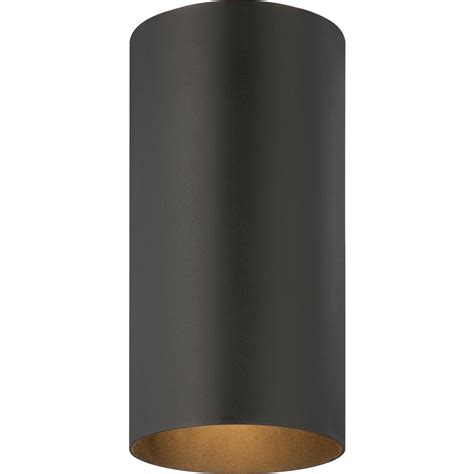 Volume Lighting 1 Light Indoor Or Outdoor Black Aluminum Flush Mount