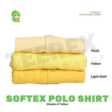 Softex Honeycomb Unisex Plain Poloshirt Light Gold Yellow Big Size Best Seller Lowest Price