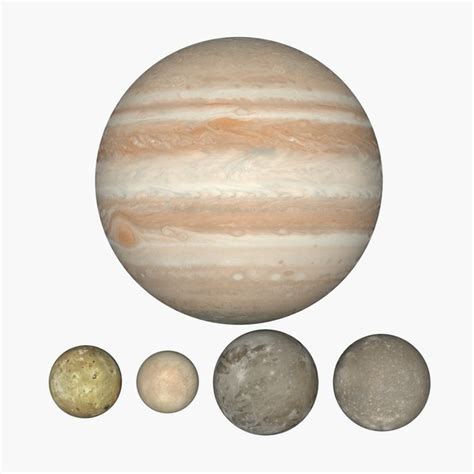 Jupiter and moons 3D model - TurboSquid 1717024