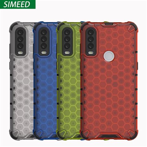 For Alcatel S V B Case Transparent Honeycomb Texture Armor