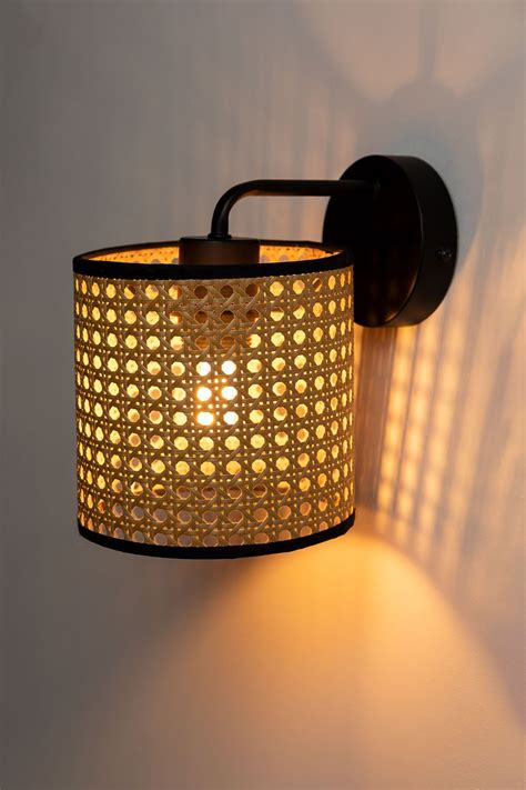 Rattan Wall Sconce Elias Sklum