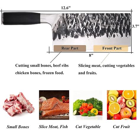 Buy Kitory Meat Cleaver Heavy Duty Chinese Chefs Knife Forged Butcher