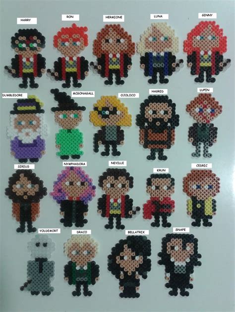 PERSONAJES DE HARRY POTTER Harry Potter Perler Beads Hama Beads