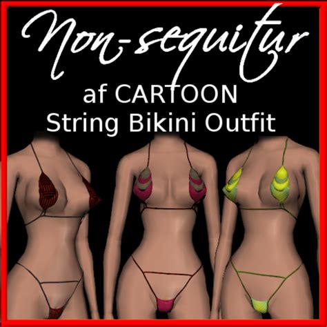 Af CARTOON String Bikini Outfit The Sims LoversLab