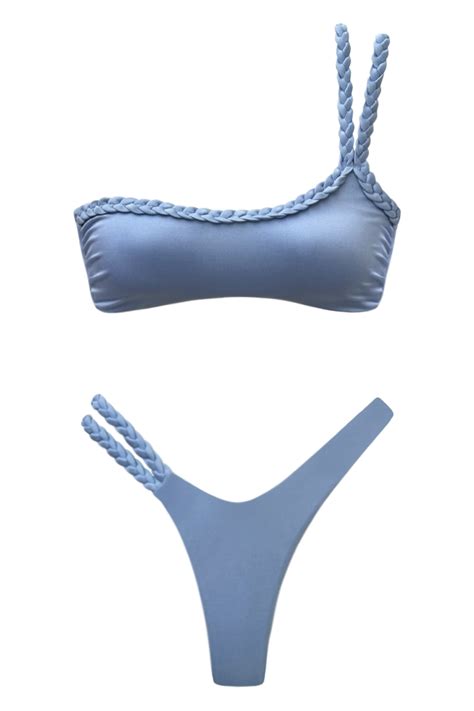 Bikini GISELLE Monospalla Con Dettaglio Intrecciato E Slip Brasiliana