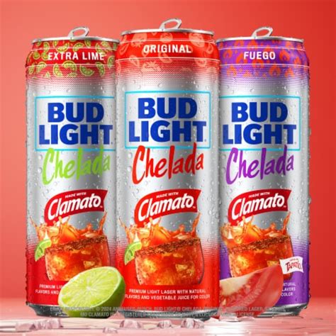 Bud Light Chelada Original Made With Clamato Beer 3 Pk 25 Fl Oz