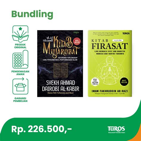 Jual Rene Turos Bundling Buku Kitab Mujarobat Kitab Firasat