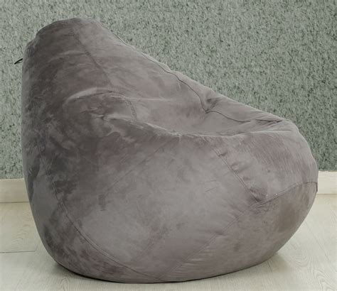 Buy Stillo Suede Teardrop Filled Bean Bag XXXL Grey Online In India