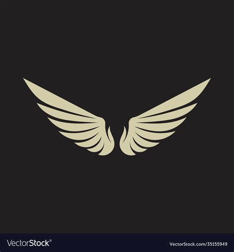 Wing Bird Logo Template Royalty Free Vector Image