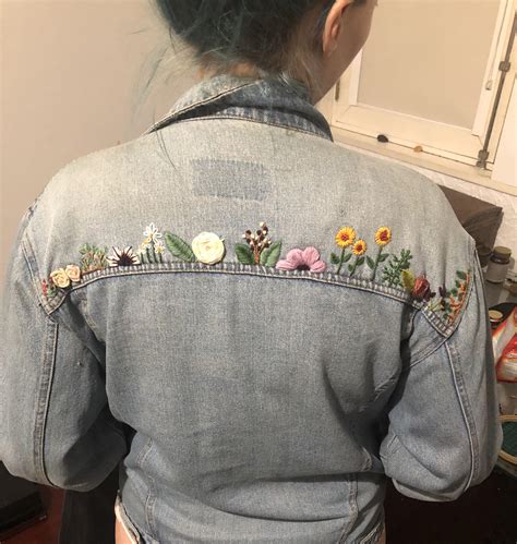 I just finished my first embroidery on of clothing! : r/Embroidery