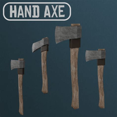 Artstation Hand Axe Game Assets