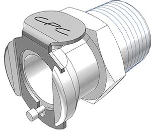 PLC10006BSPT CPC Kupplung mit 3 8 BSPT Außengewinde