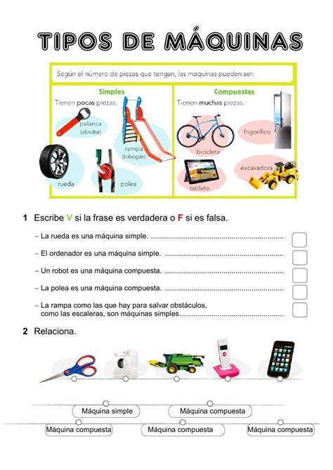 Maquina Simples 7 Ano - Atividade Sobre Máquinas Simples 7 Ano - NAZAEDU