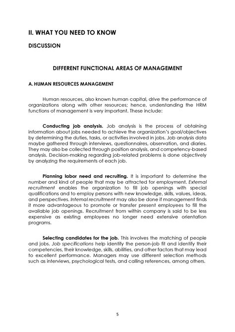 ABM Organization Mgt Q2 Week 7 Functional Areas Of Management II