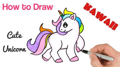 How To Draw A Rainbow Unicorn | AESTHETIC DRAWING