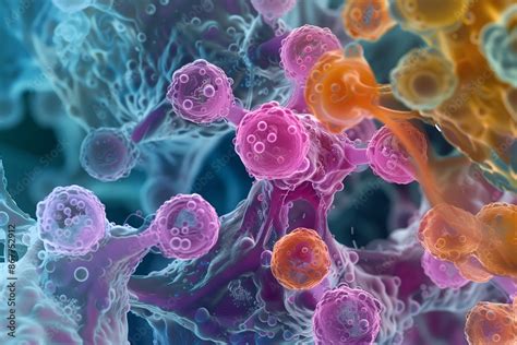 electron microscopic structure  nucleus stock illustration adobe stock