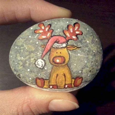 Easy Diy Christmas Painted Rock Ideas Christmas Paintings