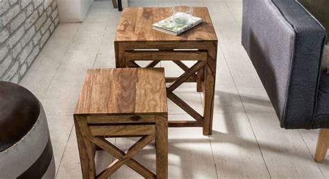 Ashby Solid Wood Side Table In Honey Oak Urban Ladder