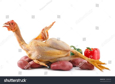 Nude Chicken On Pink Potatoes Bell Stock Photo Shutterstock