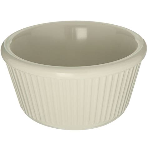 Carlisle S287 842 4 Oz Bone White Fluted Melamine Ramekin 48 Case