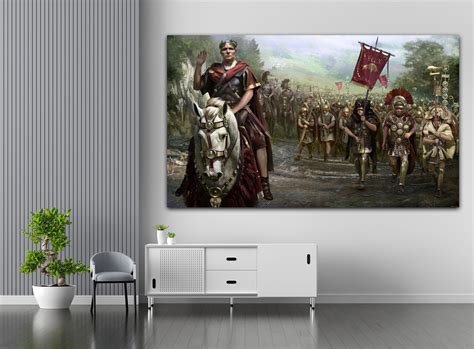 Caesar And His Legions Wall Art Epic Art Print Depicting The Power Of