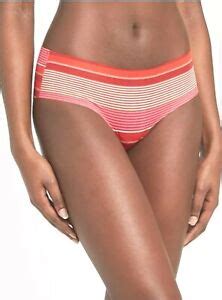 Auden Womens Laser Cut Cheeky Bikini Size XS M XL Invisible Edge Red Striped EBay