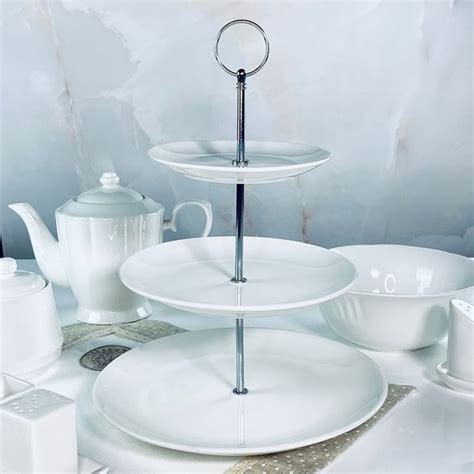 Этажерка трехъярусная Lenardi Bianco, фарфоровая купить на OZON по ...