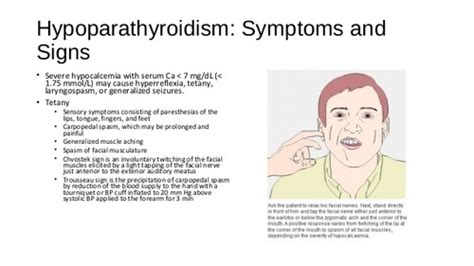 Hypoparathyroidism Signs And Symptoms