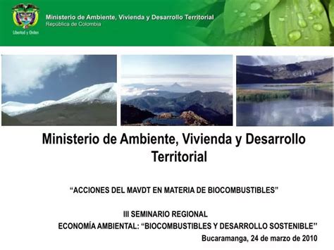 Ppt Ministerio De Ambiente Vivienda Y Desarrollo Territorial