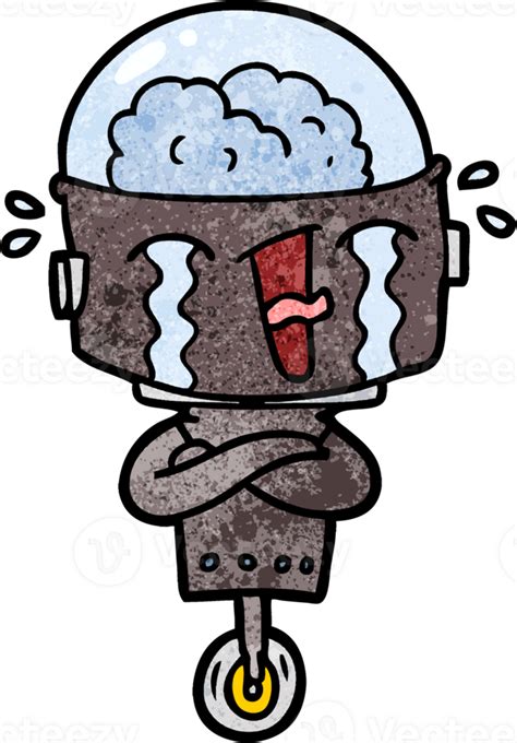 Cartoon Crying Robot 45096893 Png