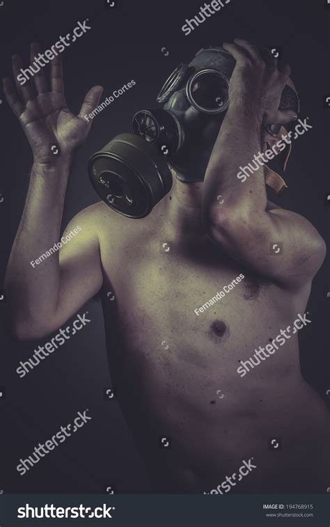 Nude Man Gas Mask Nuclear Concept Stock Photo Shutterstock