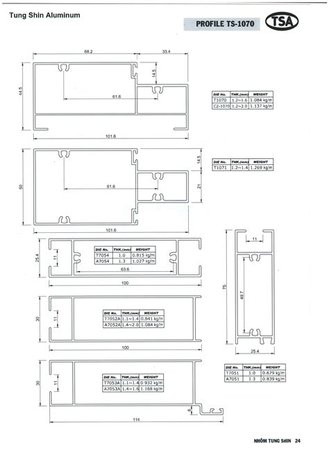 CỬA NHÔM TUNGSHIN HỆ 1000