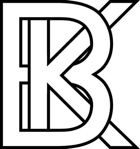 Logo Sign Bk Kb Icon Sign Two Interlaced Letters B K 28538873 Vector Art At Vecteezy