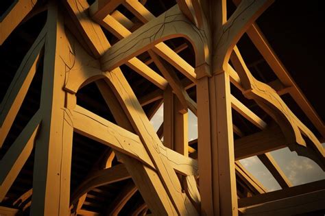 premium ai image timber frame