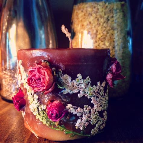 Свечи с сухоцветами своими руками | oblacco