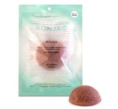 Konjac Esponja Facial Con Fina Arcilla Roja Francesa Natural Northpharm