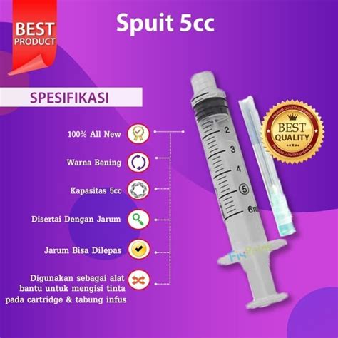 Jual Suntikan Ml Spuid Spuit Cc Refill Tinta Cartridge Printer Ml