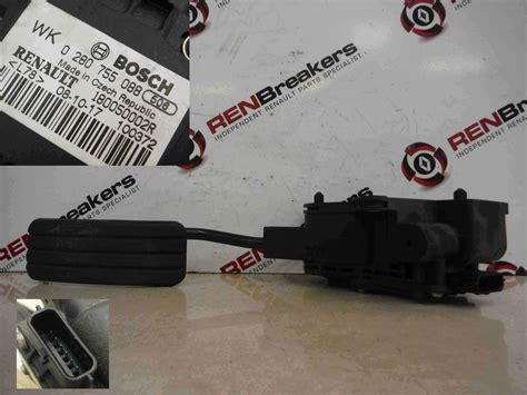 Renault Laguna 2007 2012 Throttle Pedal Accelerator Potentiometer