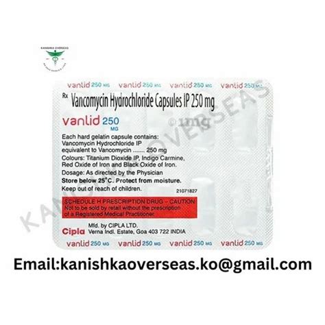 Liquid Vancomycin Vanlid 250 Mg Capsule 110 Cipla Ltd At Best Price