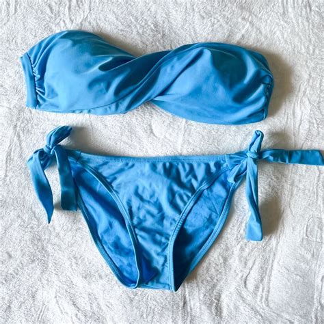 Blue Bikini Women S Fashion Swimwear Bikinis Swimsuits On Carousell