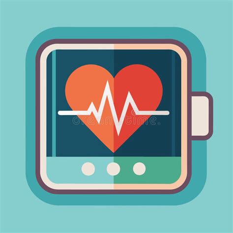 A Simple Graphic Of A Heart Rate Monitor With A Heartbeat Displayed On