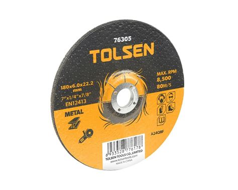 Диск зачистной по металлу 6 мм TOLSEN 125 мм | mechanika