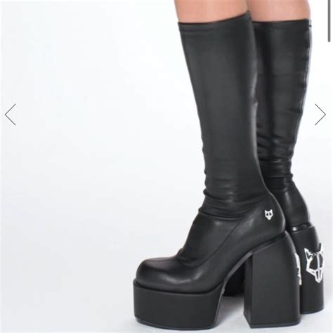 Naked Wolfe Shoes Naked Wolfe Spice Black Stretch Boots Us 75