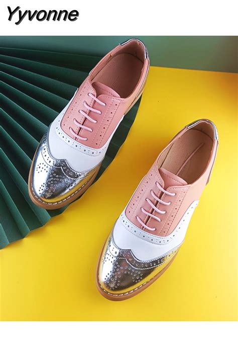 Yyvonne Leather Oxford Shoes Loafers For Women Sneakers Female Oxfords