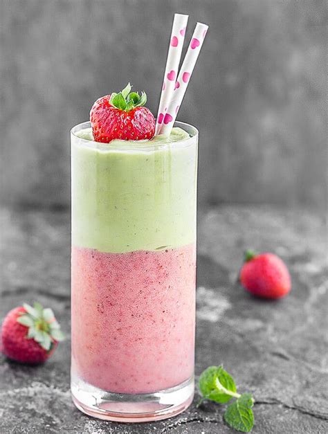 Avocado Strawberry Layered Smoothie As Easy As Apple Pie